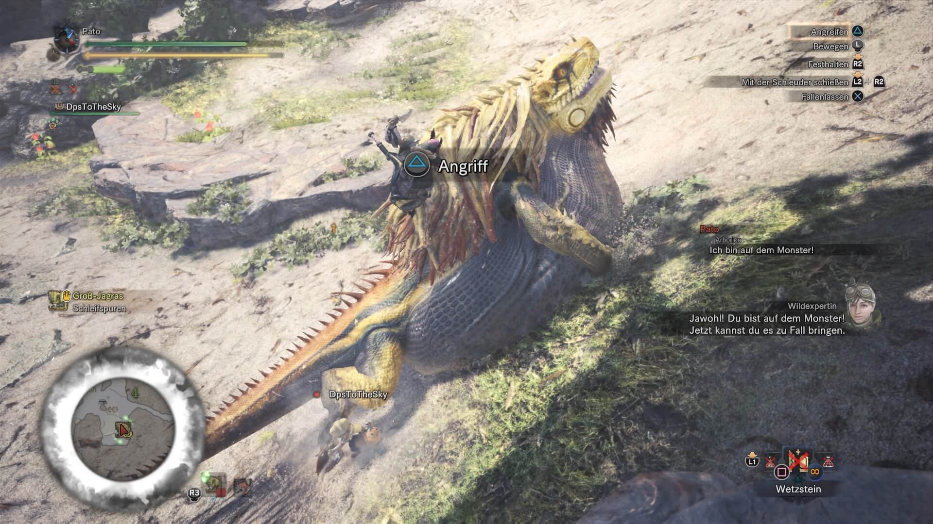 Per Sprungattacke können wir in Monster Hunter World auf unsere Ziele springen und sie so attackieren