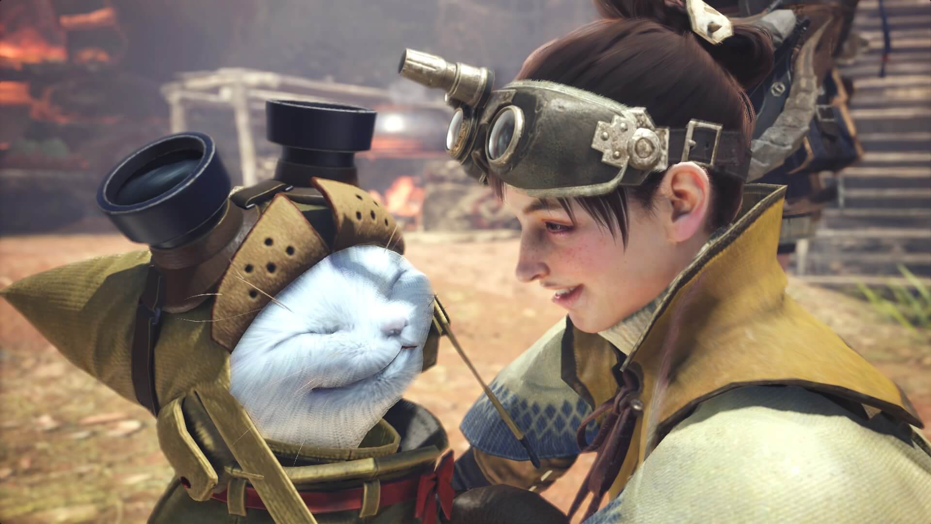 Palico und Wildexpertin helfen in Monster Hunter World