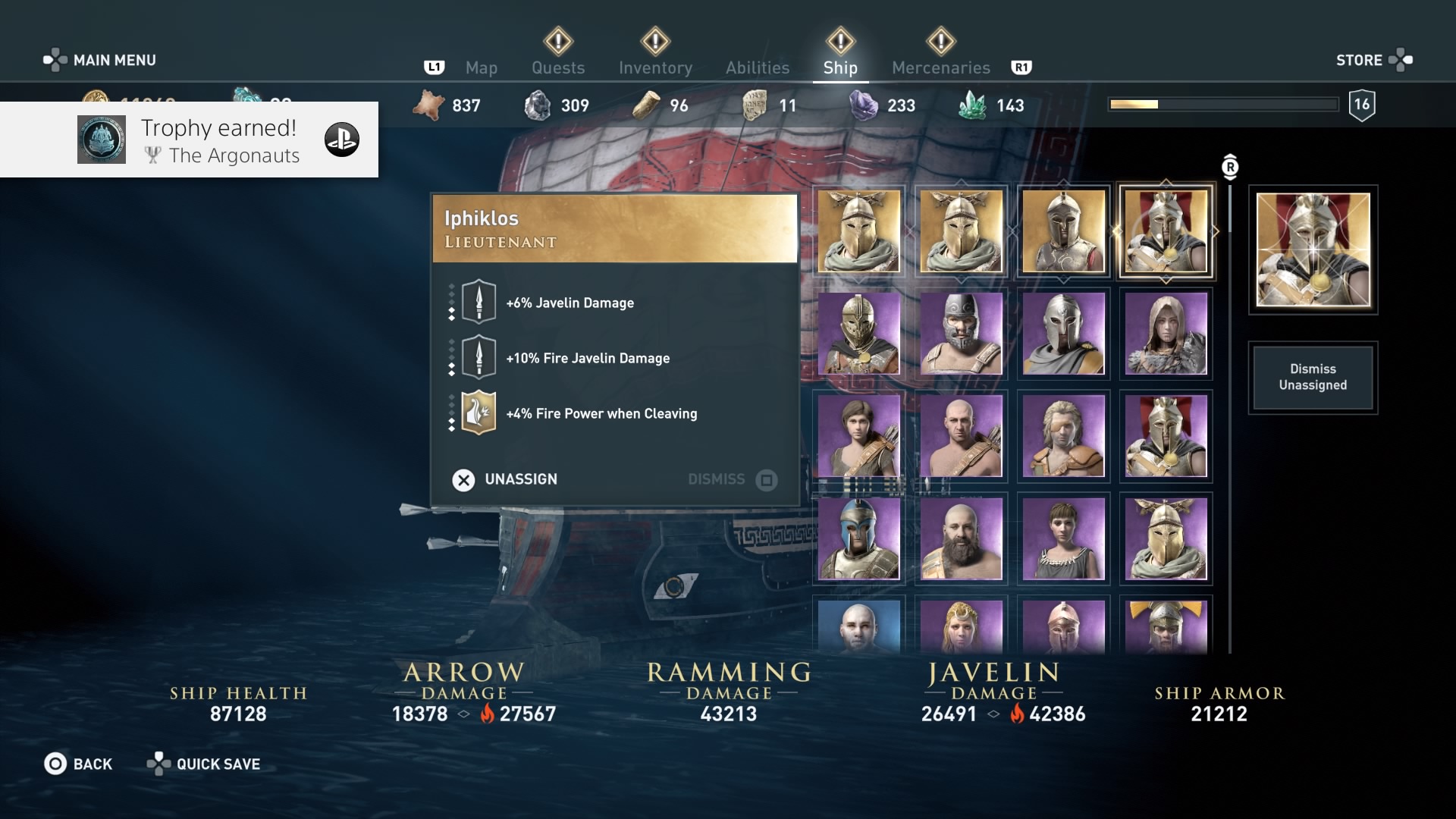 Ein wichtiges Element in Assassin's Creed Odyssey ist die Zusammenstellung der Schiffscrew